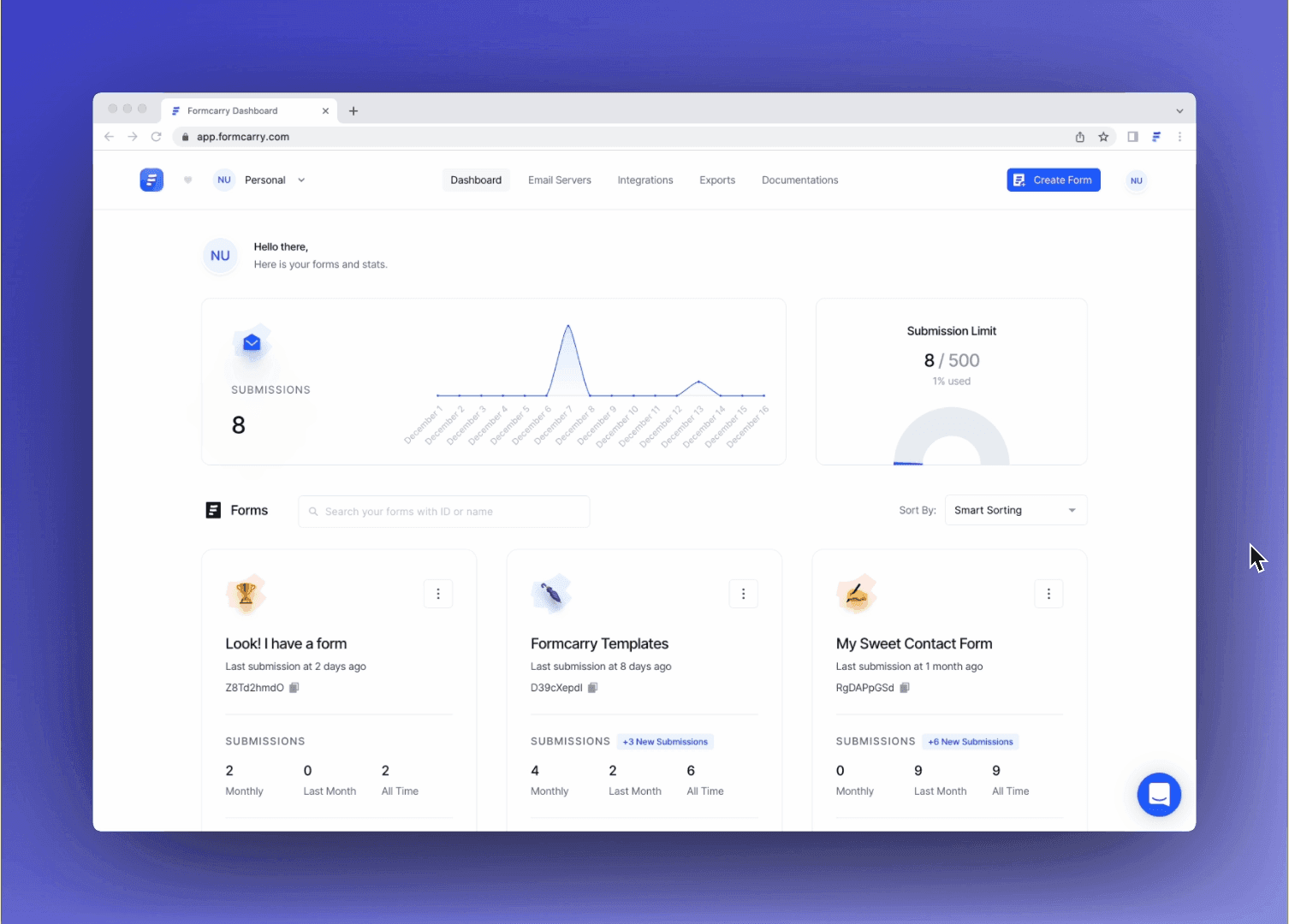 Steps to create first form