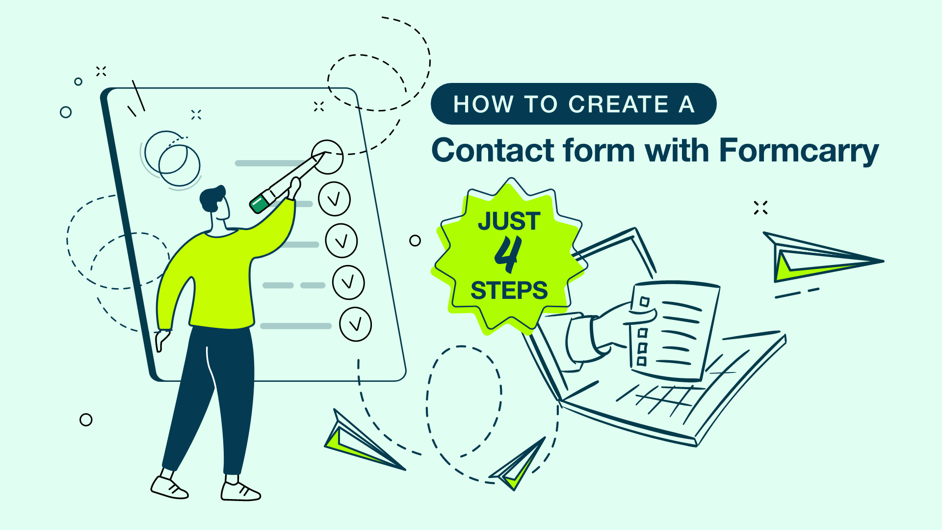 Contact Page screen design idea #50: How to create a contact form and collect submissions in 4 steps