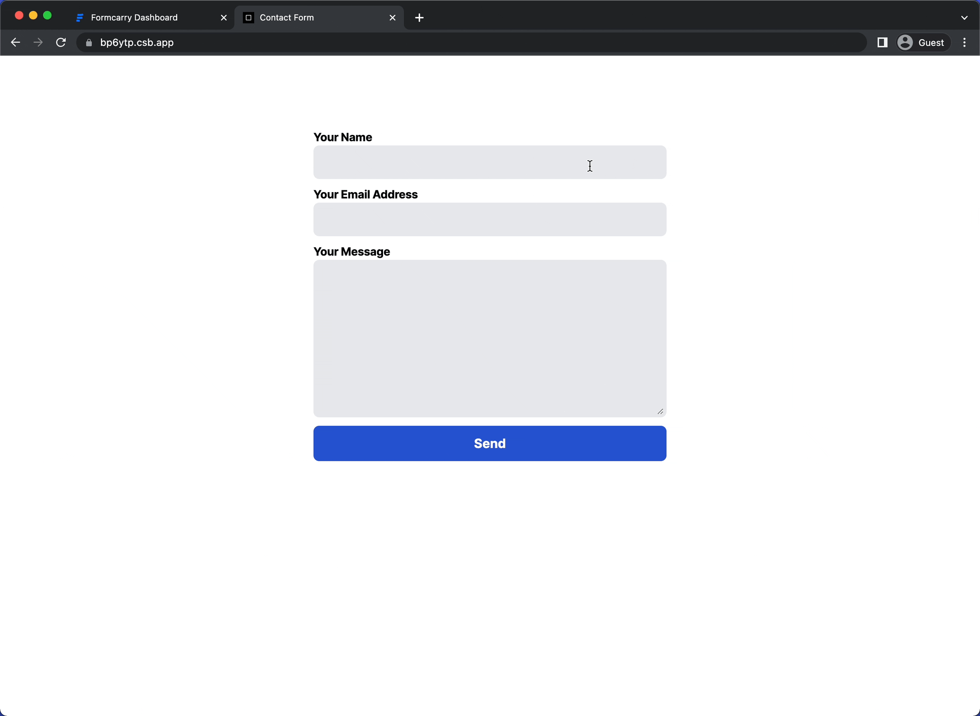 How to create a simple HTML contact form that sends email